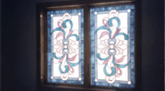 Stained Glass Ribbon Design Window