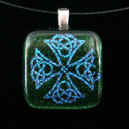 fused dichroic glass jewelry celtic necklaces