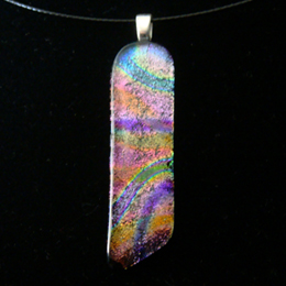fused dichroic glass jewelry abstract necklaces
