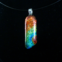fused dichroic glass jewelry abstract necklaces