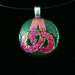 fused dichroic glass jewelry celtic necklaces