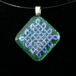 fused dichroic glass jewelry celtic necklaces